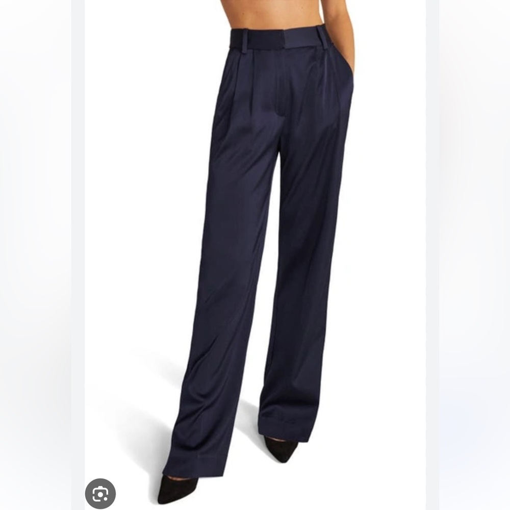 Favorite Daughter Navy Satin Pant - Size 12